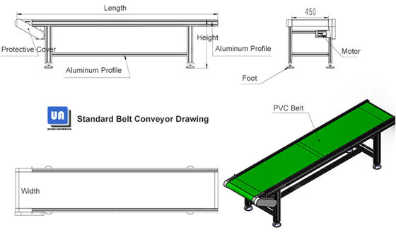 4M SMT Production Line Repair Welding PCB Belt Conveyor 220VAC 1Ph