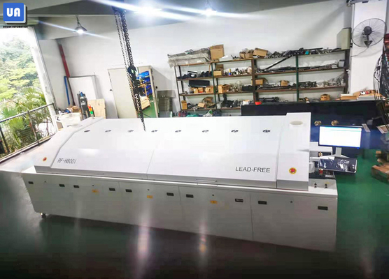 SMT Machine Lead Free PCB Reflow Oven Hot Air 8 Zones Reflow Oven